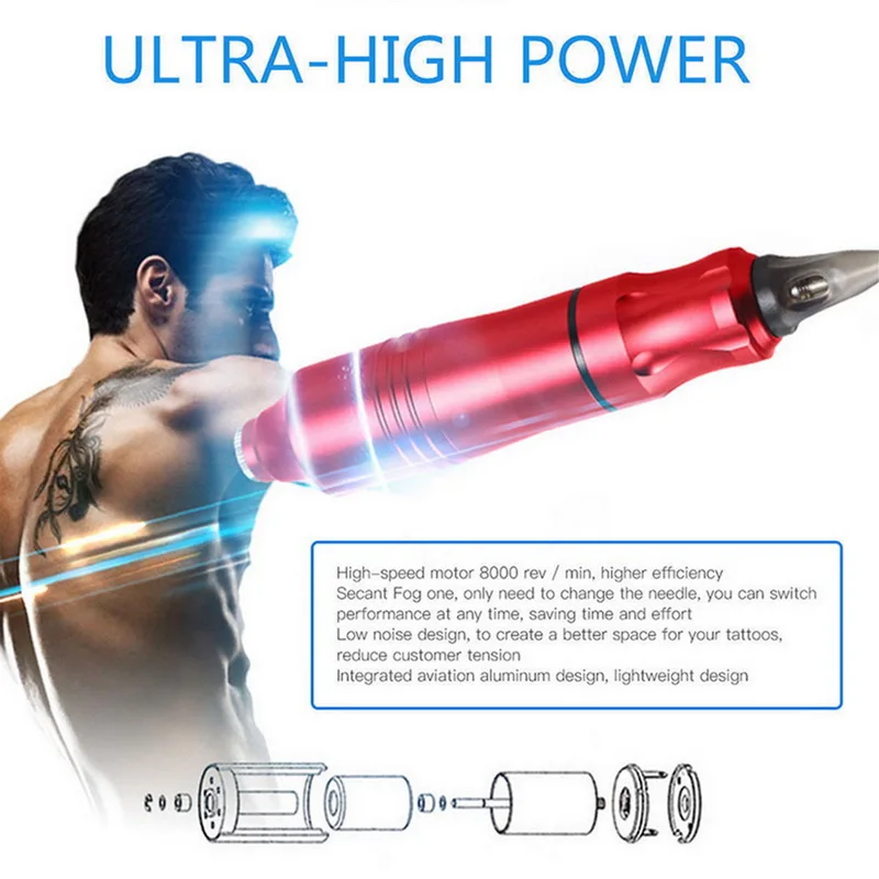 Один шт тату машина ротационная ручка Гибридный Перманентный макияж Мощный
