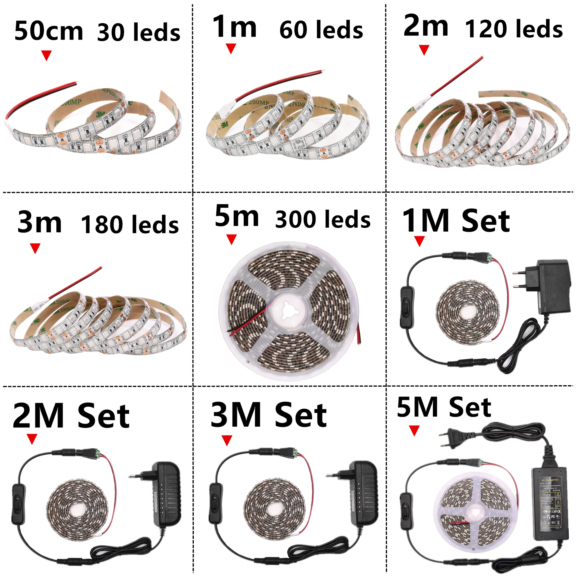 DC 12V LED Grow light 5M светодиодная лента гибкая 5050 Phyto растительные лампы для
