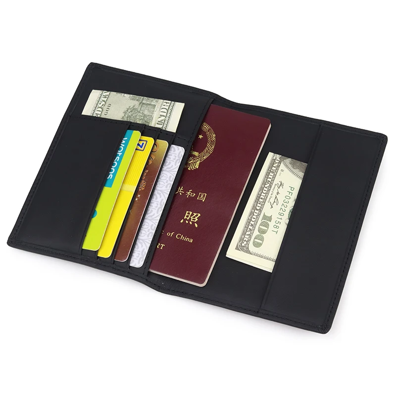 

Premium 100% Cowhide Leather Passport Cover New Arrivals European And American Style Card Holder Traveling Passport Cover Sales
