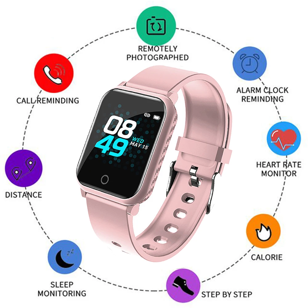 Смарт часы с цветным сенсорным экраном Bluetooth пульсометром и тонометром|Мужские