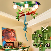 cartoon creativity monkey ceiling lamp child room boy girl bedroom warmth eye protection led ceiling lamp free shipping
