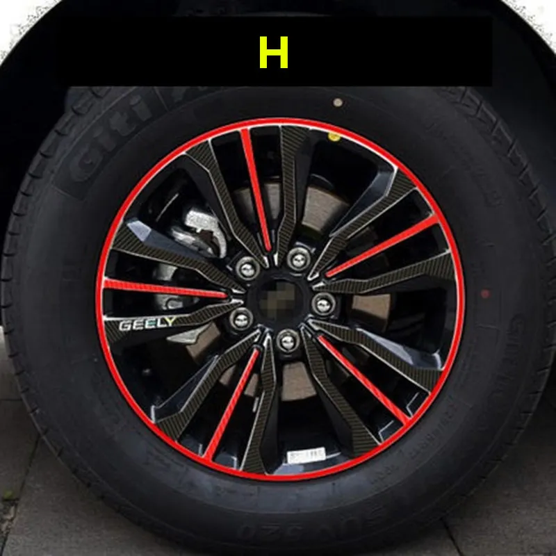 H Для Geely Emgrand X7 EmgrarandX7, EX7, FC SUV, Vision X6, NL4, автомобильная наклейка для колес - Название цвета: H