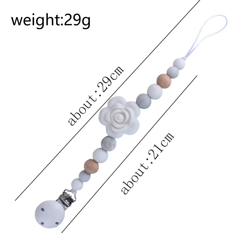 Безопасный силиконовый Прорезыватель для зубов зажимы соски цепь новорожденных