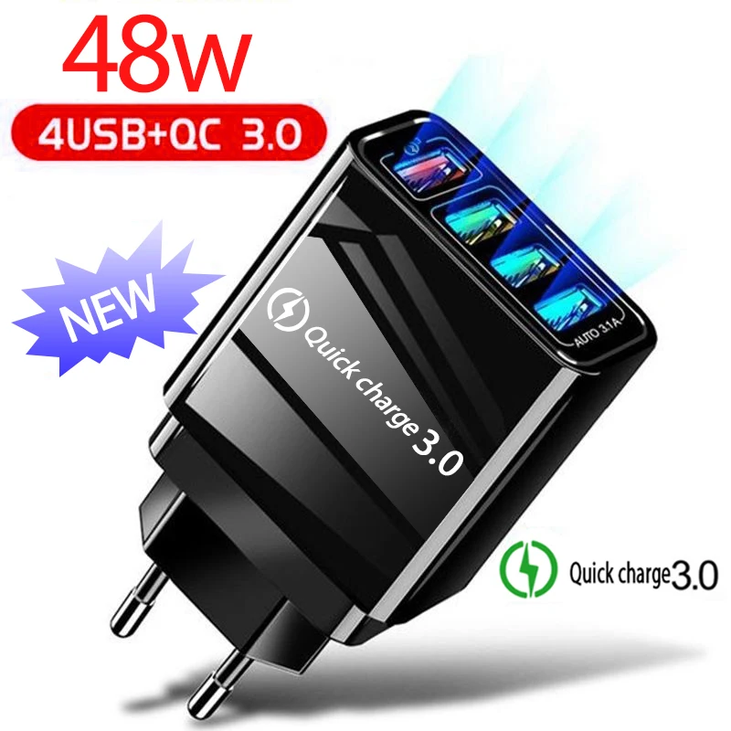 Сетевое зарядное устройство с функцией быстрой зарядки 3 0 USB для iPhone 11X8 7 Samsung S9 Xiaomi