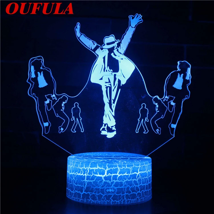 

Night LED Lights Novelty 3D lamp Cute Toy Gift 7 Color Abstract Artist Graphics Cartoon Atmosphere Lamp For Children Kids Room