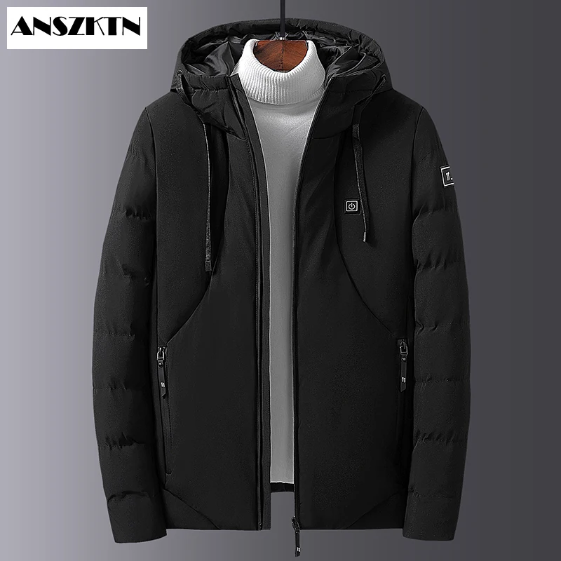 

ANSZKTN Winter clothing intelligent heating cotton-padded cotton warm with velvet padded heating charging outdooror clothing