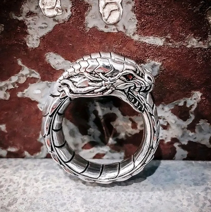 Кольца Viking в стиле панк рок хип хоп модные кольца Dragon для Мужчин Ювелирные