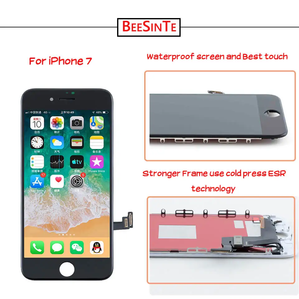 AAA + ЖК-дисплей для iPhone 7 Дисплей сенсорный экран дигитайзер в сборе Замена 7G 7P