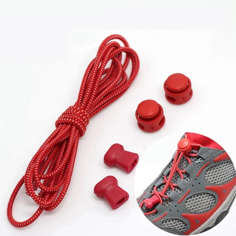 Elastic Locking Shoelaces No Tie Shoe laces Sneakers Shoelace For Kids and Adult Quick Lazy Round Laces Shoes Strings