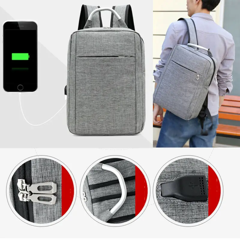 Мужской рюкзак с защитой от кражи зарядка через USB большой для ноутбука дорожная