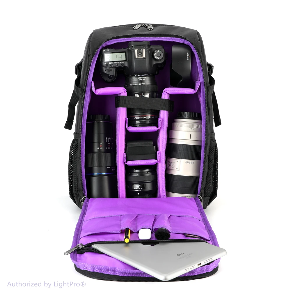 stylish camera bag large capacity dslr shoulders backpack tactical outdoor photography bag waterproof photo video travel case free global shipping