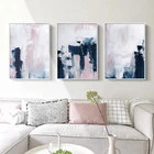 Абстрактное искусство розовые морские декоративные картины, плакаты и принты, минималистичные фрески в гостиной, Современное украшение для дома