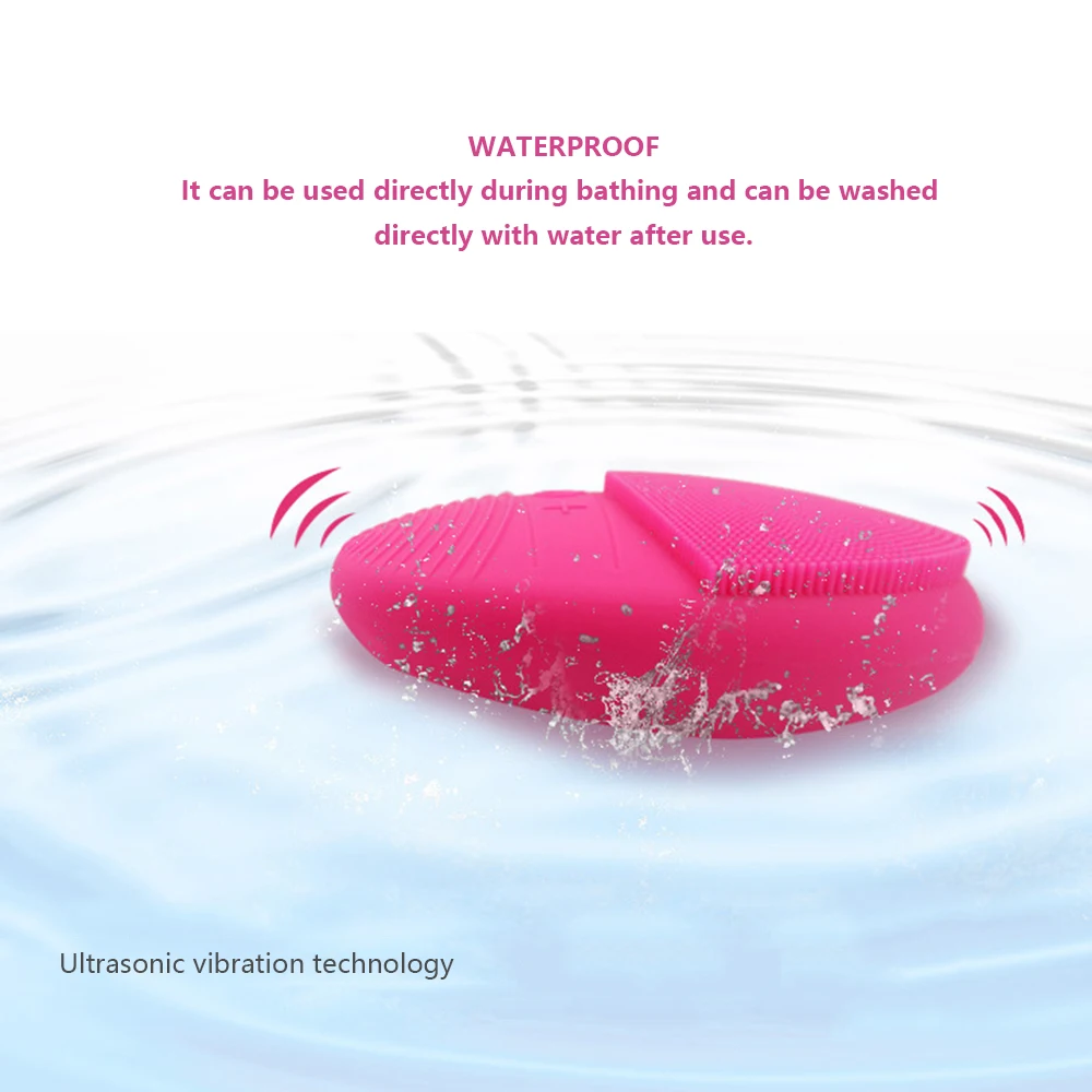 Электрический силиконовый Очищающая щетка для лица звуковая вибрационная