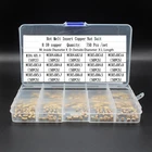 Набор латунных инкрустированных горячим расплавом гаек, набор термоформованных медных инкрустированных гаек SL двойная саржа, литые под давлением литые латунные гайки