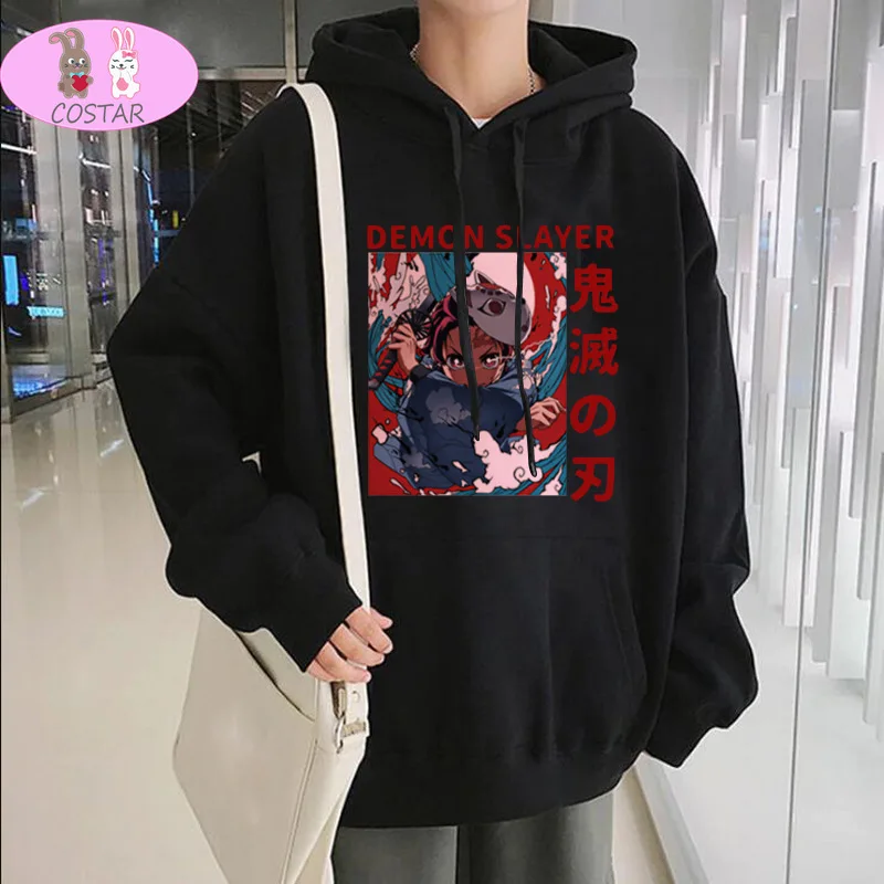 

COSTAR горячее аниме рассекающее демонов Kamado Tanjirou печатная мода пуловер худи Харадзюку Свитшот унисекс с капюшоном