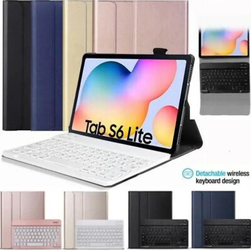 

Case for Samsung Galaxy Tab S6 Lite 10.4 P610 P615 Cover Keyboard Case With Russian Spanish English Korean Bluetooth Keyboard
