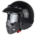 Бесплатная доставка 34 шлем с открытым лицом, мотоциклетный шлем с принтом Rebel Star Graphic белый + синий (l) D.o.t.