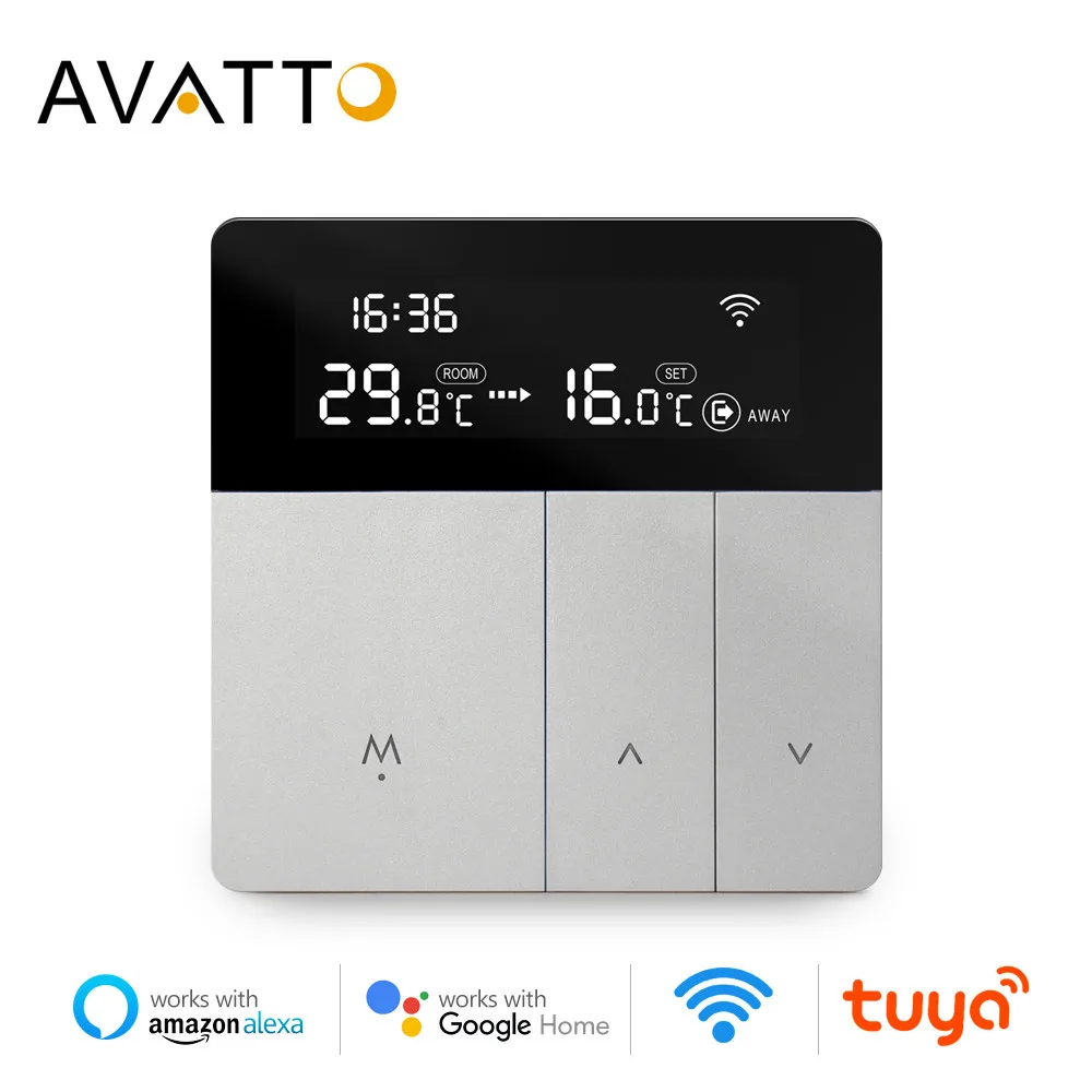 

Умный термостат AVATTO, Wi-Fi, 100-240 В, работает с Alexa Google Home Яндекс