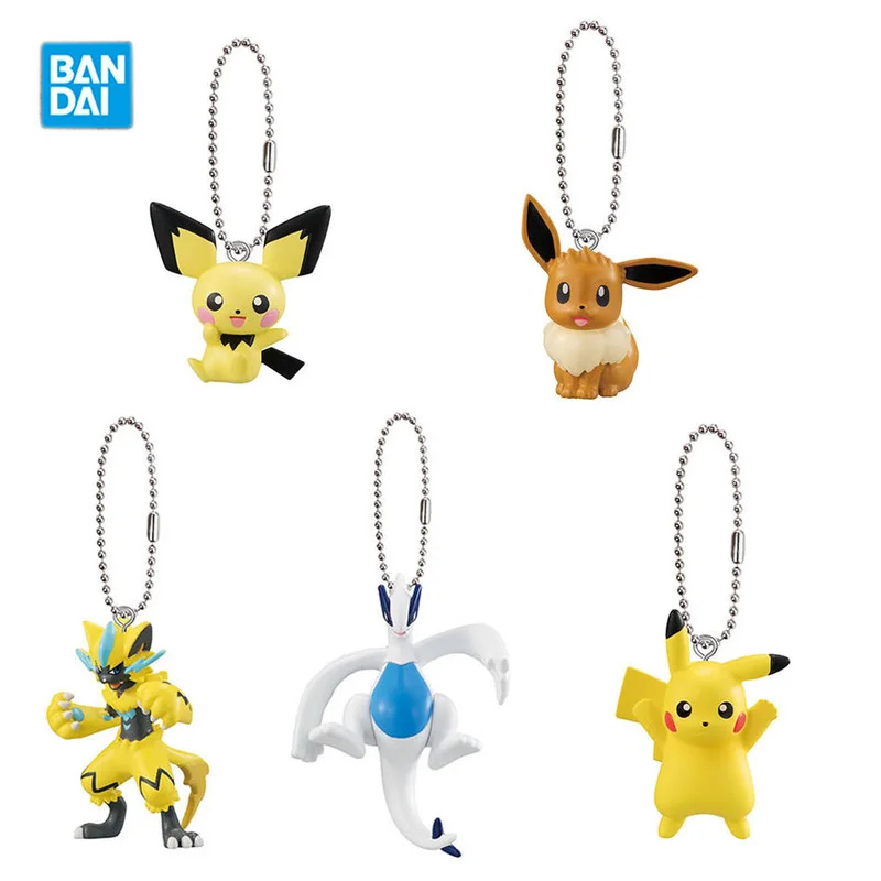 

6Pcs/Set Bandai Pokemon Gashapon Keychains Anime Figures Pikachu Action Figure Collections Model Dolls Toys Kids Christmas Gifts