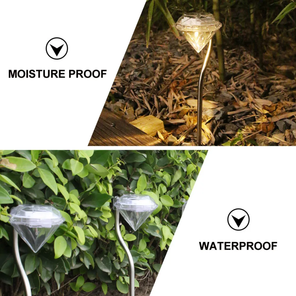 

2Pcs Solar Powered Yard Light Decorative In-ground Light for Outdooor White