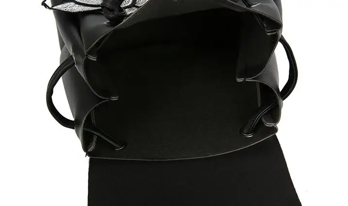 

Willsrain Woman Fashion Black Backpack With Wing Good Quality Unique Design Pu Lady Bag Good Quality Teenage Backpack