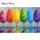 5D DIY алмазная живопись четыре сезона красочные деревья в форме кристалла Стразы вышивка украшение для дома подарки