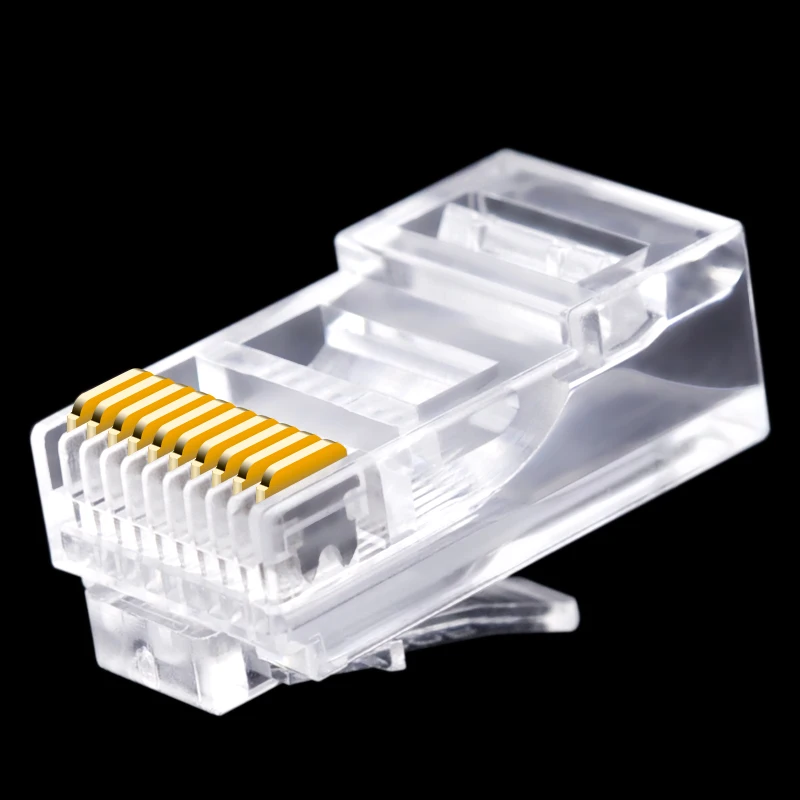 Коннектор Ethernet 10P10C RJ48 RJ50 Cat5E UTP чипы из чистой меди модульная кристальная головка