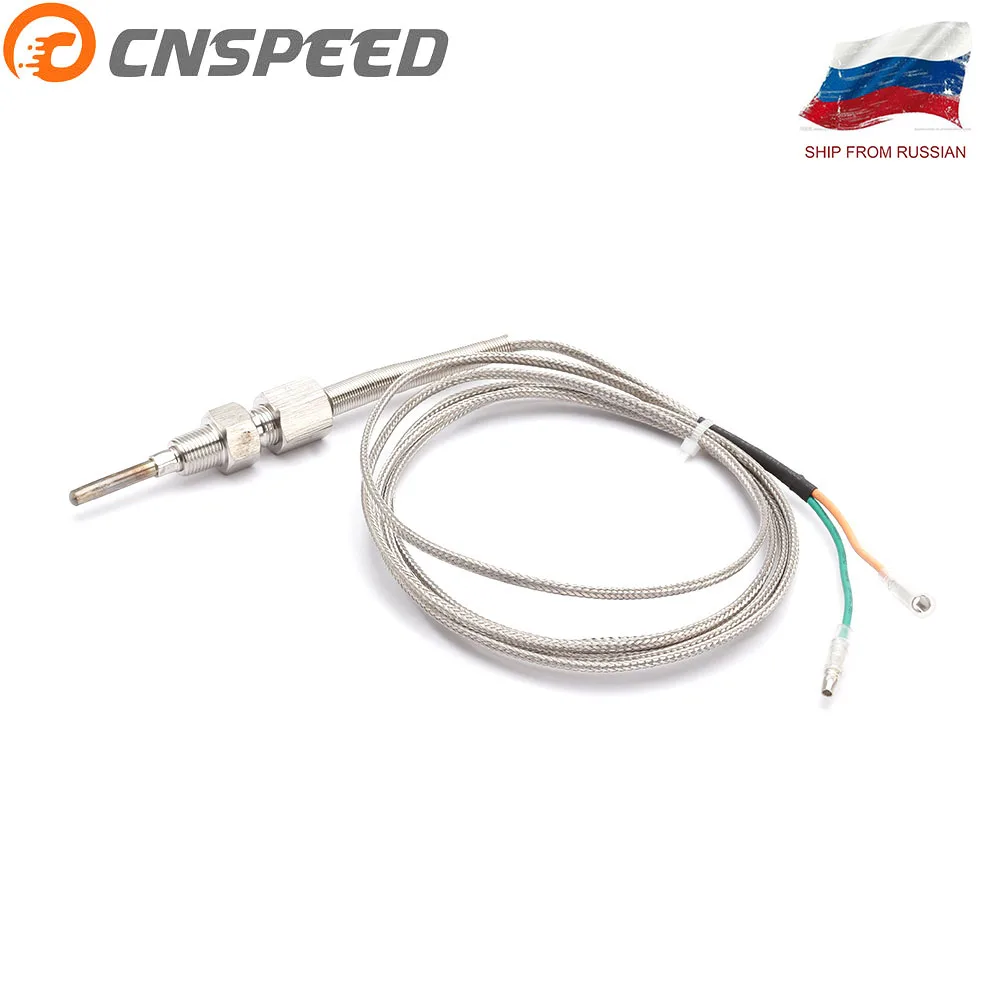 

CNSPEED 2M EGT Sensor K Type Thermocouple Probe 1/8 NPT Exhaust Gas Temperature Sensor Threads Exhaust Temp BS Temp Sensor