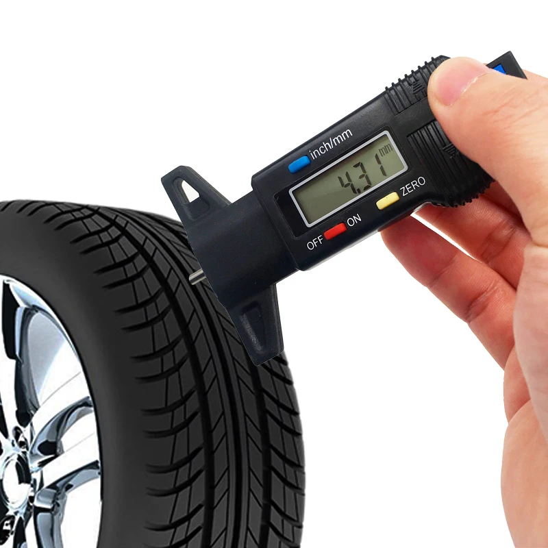 Digital Car Tyre Tire Tread Depth Gauge Meter Measurer Tool Caliper Thickness Gauges Brake Pad Shoe Monitoring System | Инструменты