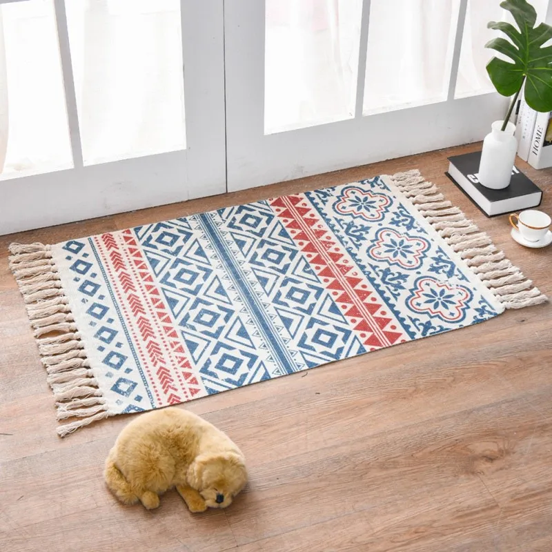 

Nordic Tassel Carpets For Living Room Bedroom Kid Room Non-slip Decorate for Home Carpet Floor Door Mat Area Rug Mats
