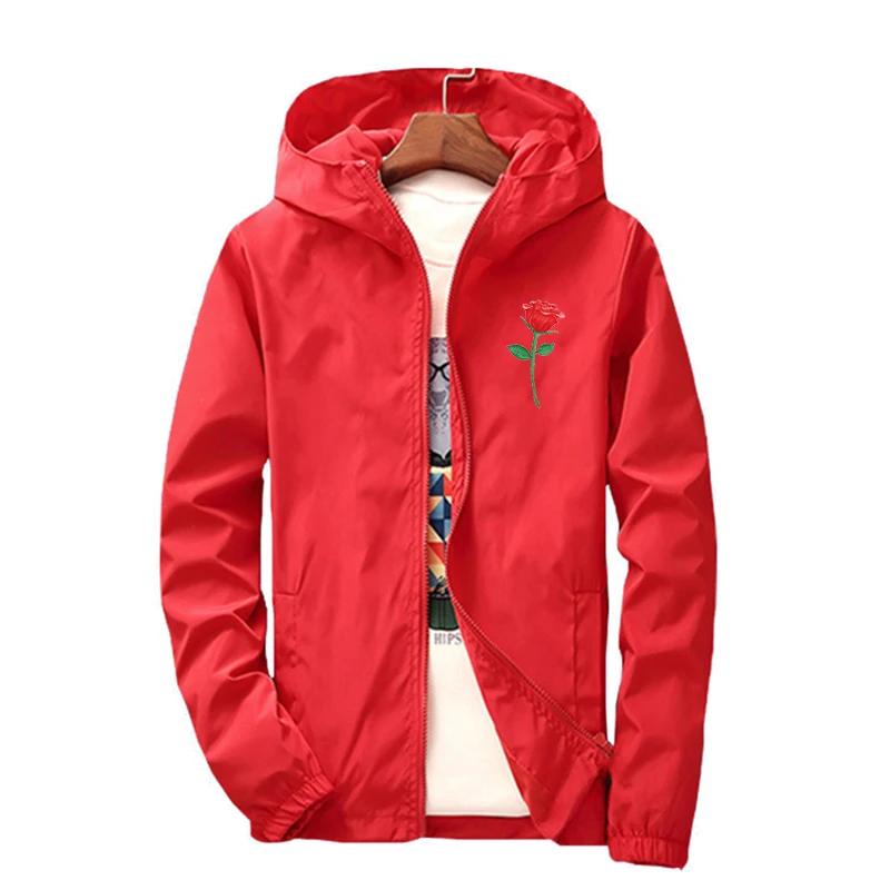 

New Spring and Autumn Men's Pop Windbreaker Hooded Jacket Travel Mountaineering Outdoor Waterproof Jacket Women's Top