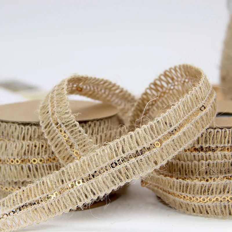 2 см 10 метров блесток выдолбленные пеньковая веревка джутовая DIY макраме шнур Garment