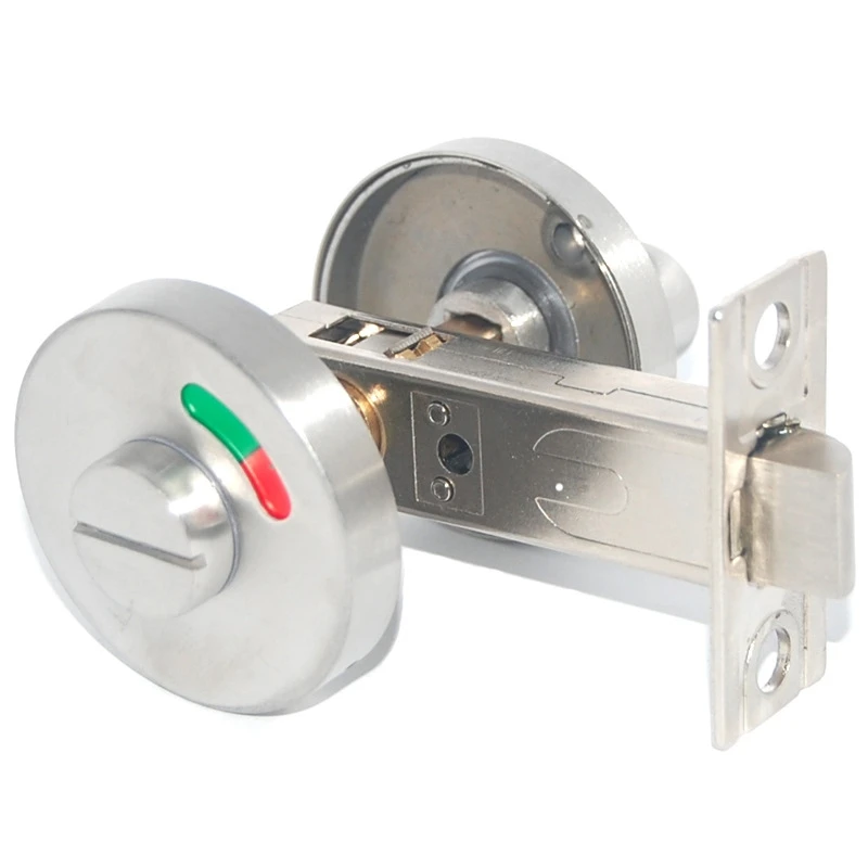 Металлический дверной замок для унитаза вертикальный ванной кабинета