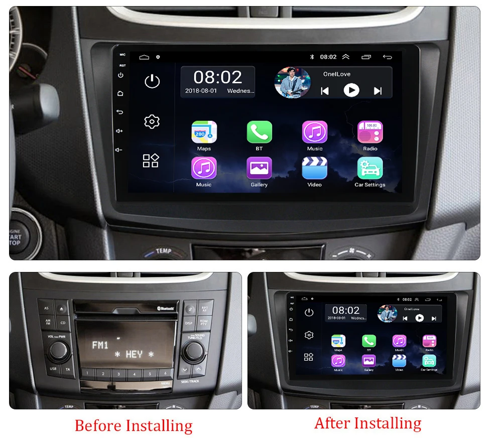 Автомагнитола 2DIN на Android 8 + 128 ГГц GPS мультимедийный плеер для Suzuki Swift 2011 2012 2013 2014 2015