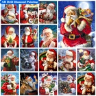 Алмазная вышивка AB, портрет, Рождественская Алмазная мозаика, зимняя Алмазная картина с Санта-Клаусом 5D, DIY Вышивка крестиком, украшение для дома