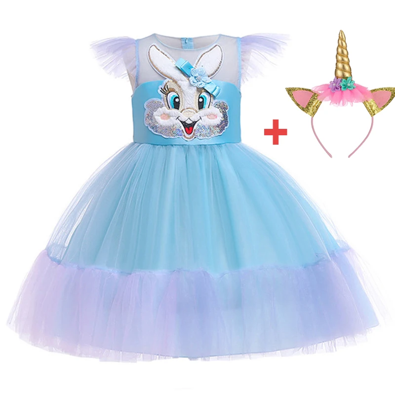 Рождественский Единорог платье для маленьких девочек Платья Для Элегантное