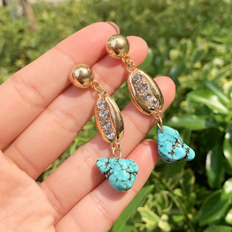 Разноцветные акриловые бусины KOMi Boho Морская ракушка звезда жемчуг бирюзовые