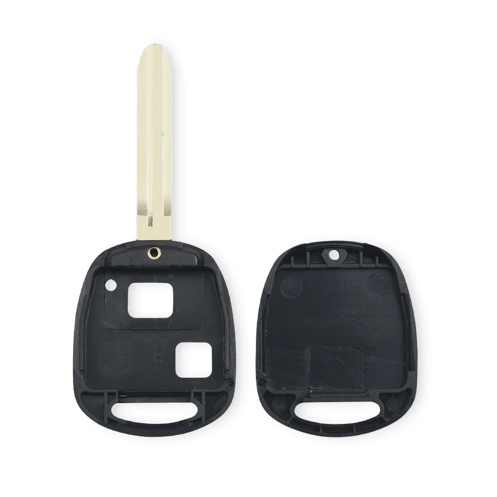 Чехол для автомобильного ключа KEYYOU 2/3 BTN Toyota Yaris Prado Tarago Camry Corolla TOY43 Blade с резиновыми
