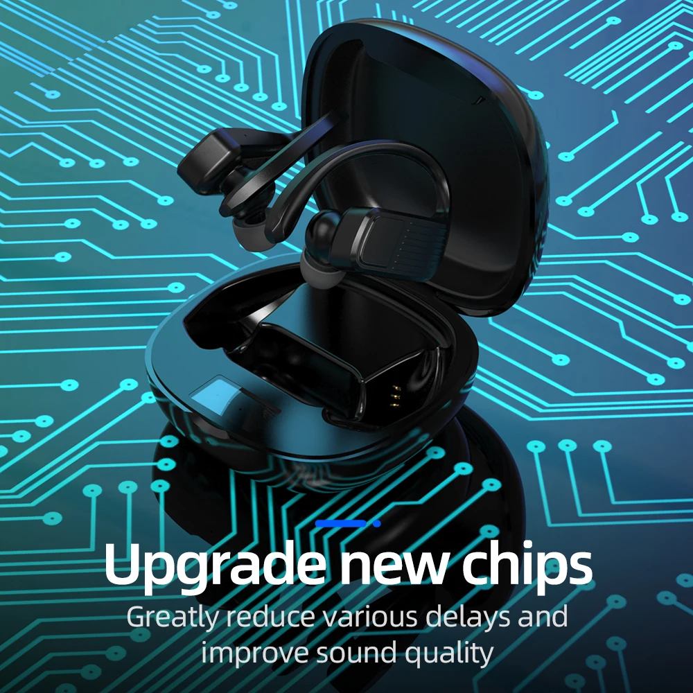 TWS наушники T11 Беспроводные с поддержкой Bluetooth и светодиодный фоном|Наушники