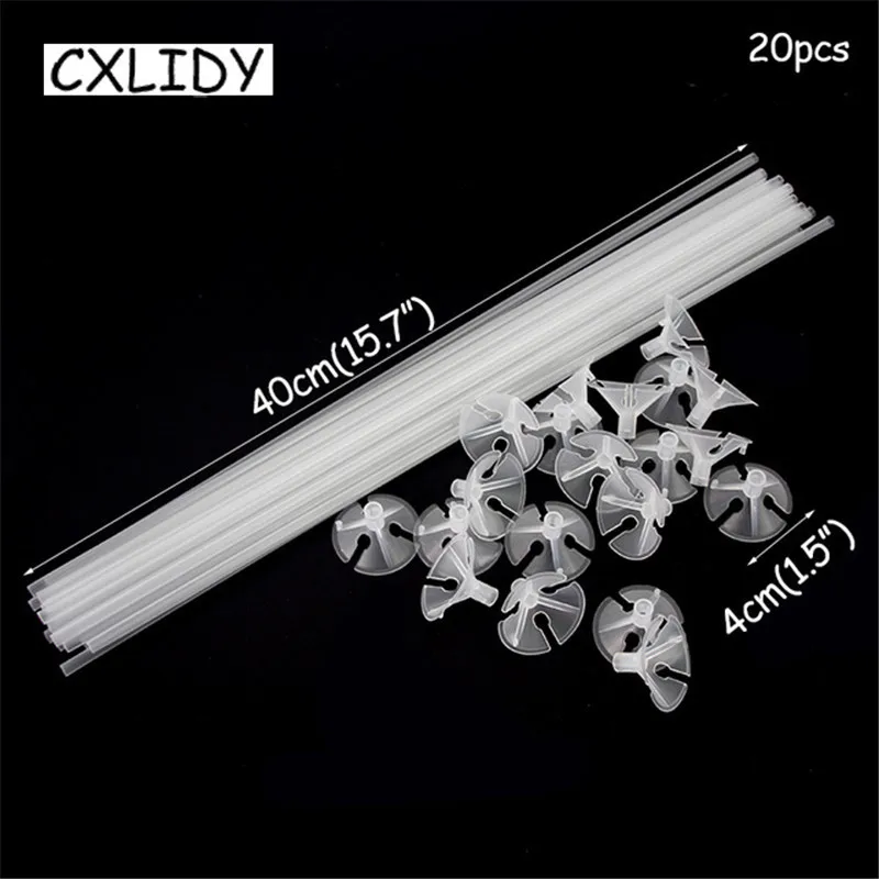 20 шт. флейты с чашкой латексные палочки для воздушных шаров белые товары