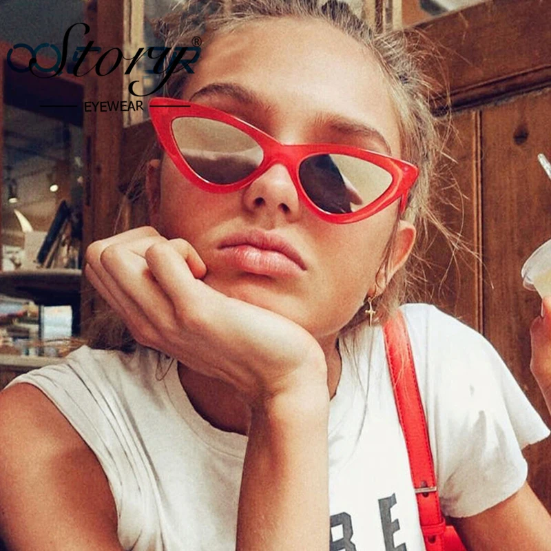 История милые сексуальные ретро кошачий глаз солнцезащитные очки женские