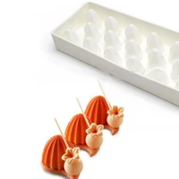 new italy style white silicone mousse cake mould 17cavities torch shaped mousse mold chocolate pastry mold cake tool baking tray