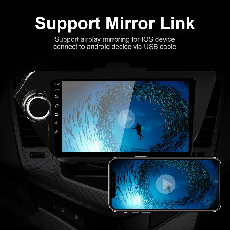 Автомагнитола 9 дюймов Android 10 1 стерео GPS-навигация Bluetooth USB-плеер 2 ГБ DDR3 + 16 для Kia K2