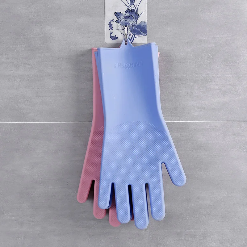 

Magic Dishwashing Gloves Kitchen Cleaning For Dish Soap Much Bubbles Reusable Scrubber Gloves Heat Resistant/Avoid Hot Plates