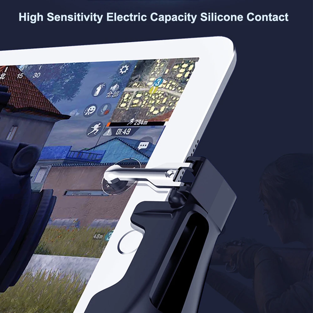 

1 Pair Mobile Phone Game Controller Shooter Gaming Triggers Handle for iPad Tablets PUBG Tablet mobile phone handle