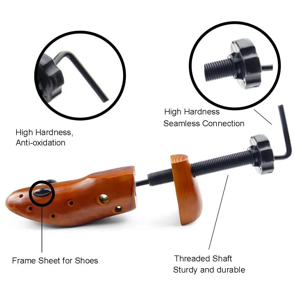 

Shoe Stretcher Wooden Shoes Tree Shaper Rack Easily Operated Wear-Resistant Scratch-Resistant Tool Home Storage Shoe spoon