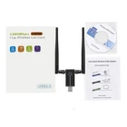 2,4G5.G Wifi USB адаптер 1300 Мбитс RTL8812BU двухдиапазонный для ПК черный Ethernet WiFi ключ внешняя антенна Приемник сетевая карта