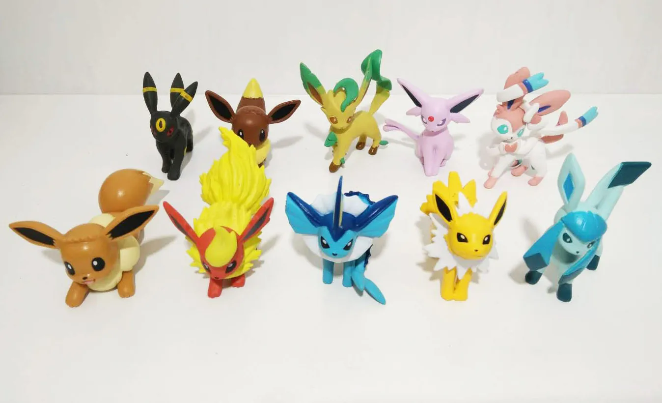 

Pokemon Figure Eevee Family Flareon Vaporeon Jolteon Umbreon Espeon Glaceon Leafeon Sylveon Pokemon Hand-made