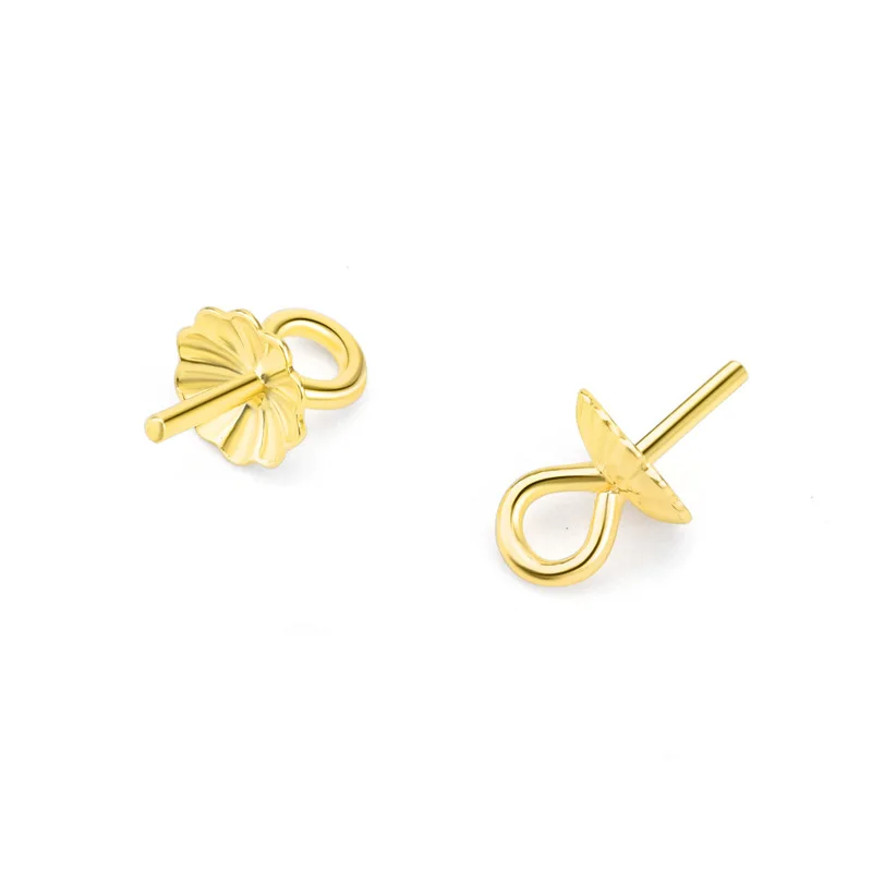 10pcs 925 Sterling Silver Pendant Connector,Cup Peg Bead Cap For Necklace,Earring,Dangle Sterling Silver Jewelry Accessories