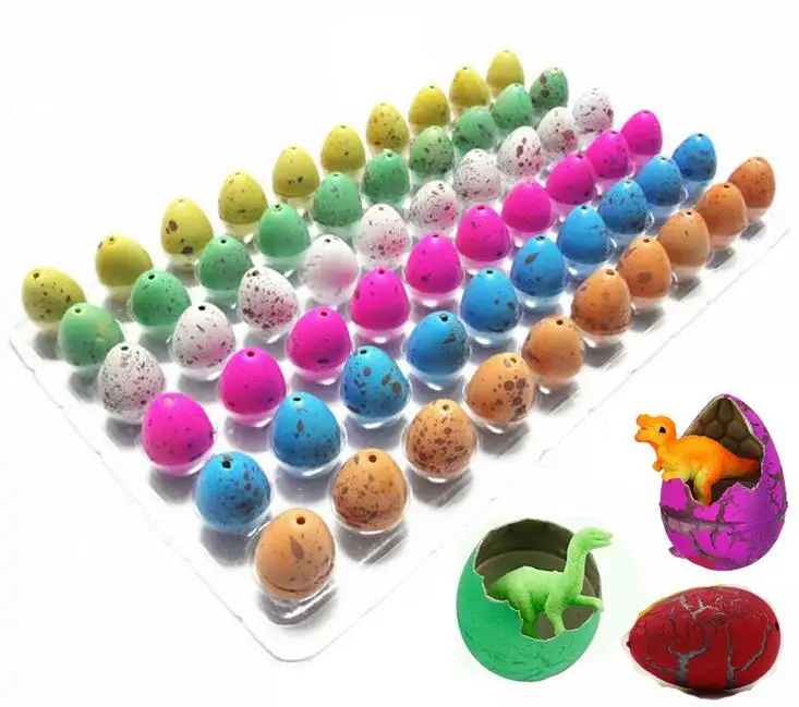 

10pcs/lot Novelty Gag Toys Children Toys Cute Magic Hatching Growing Animal Dinosaur Eggs For Kids Educational Toys Gifts GYH